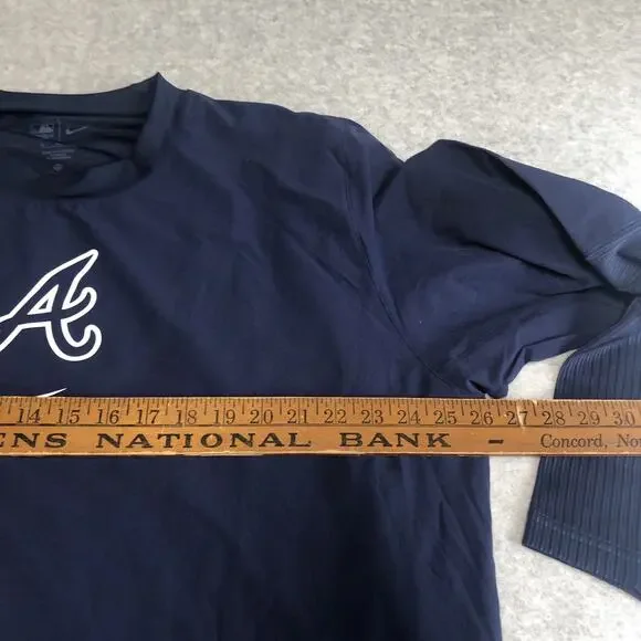 Atlanta Braves Nike Batting Shirt Mens XL MLB Long Sleeve Vented Baseball New - Picture 7 of 13